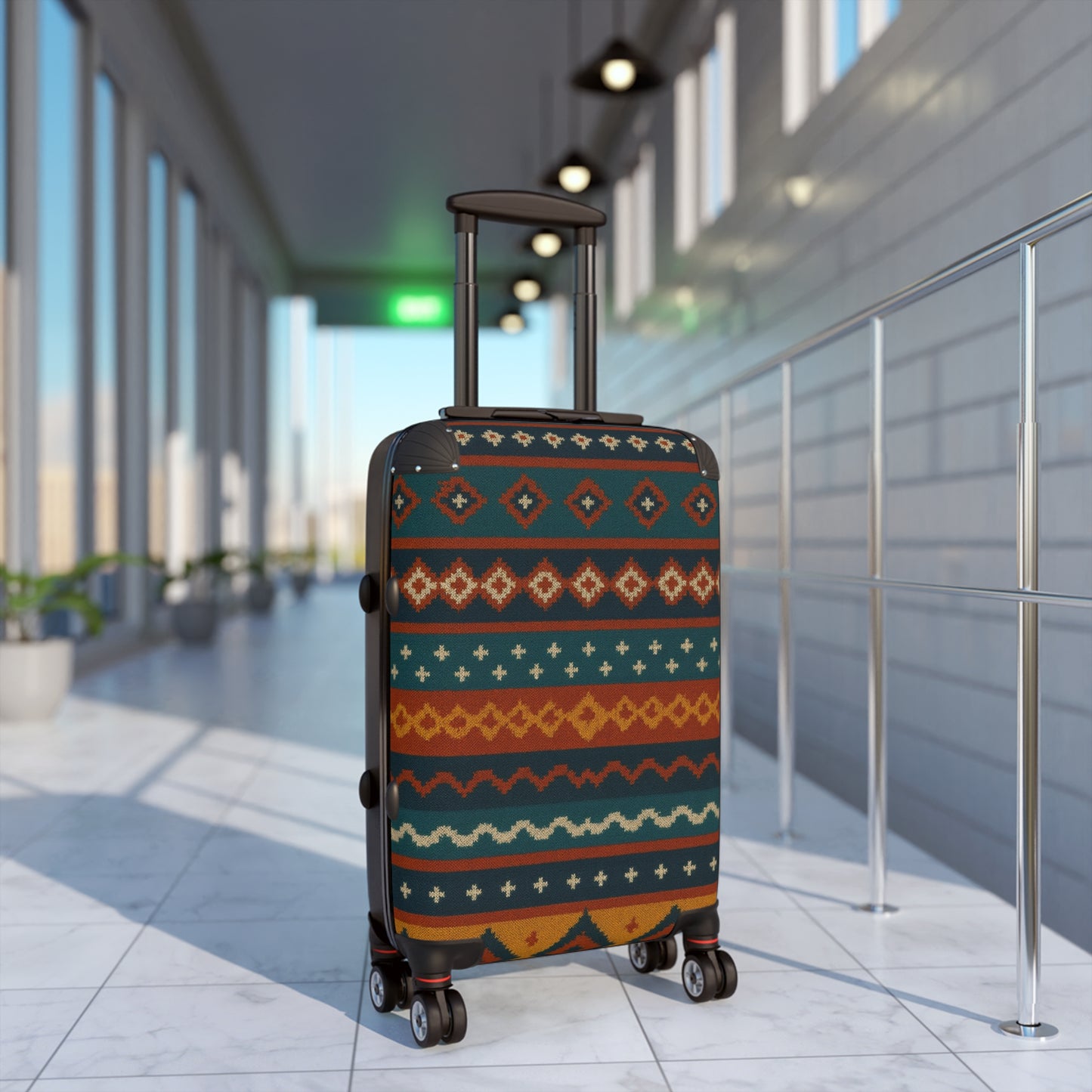 Southwestern Pattern Carry-On Suitcase — Boho Tribal Travel Luggage