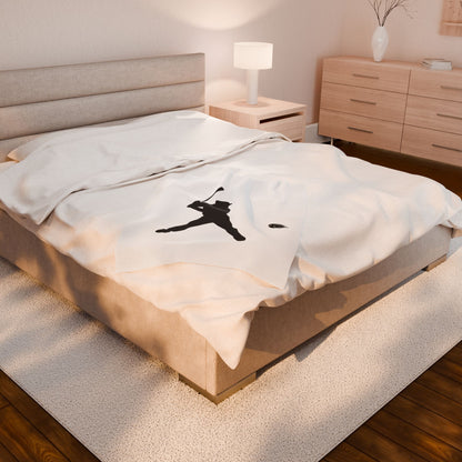 Baseball Player Plush Blanket | Soft Sports Throw, Cozy Gift for Athletes, Home Decor, Game Day Blanket, Perfect for Birthdays - TRV