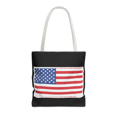 Patriotic Tote Bag, American Flag Carryall, Beach Bag, Reusable Shopping Tote, Independence Day Gift - TRV