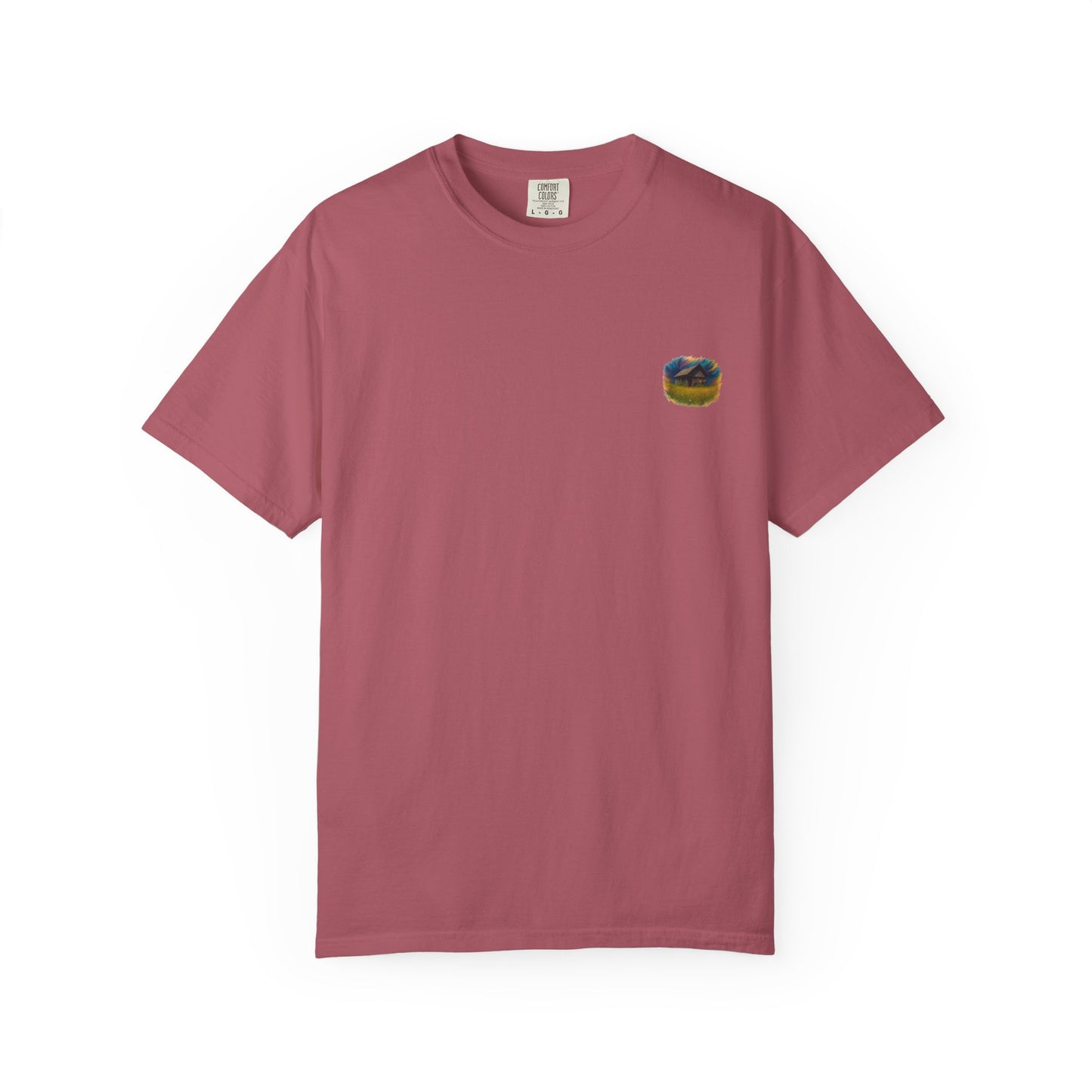 Rustic Landscape T-shirt | Relaxed Fit Tee, Casual Wear, Nature Lover Gift, Summer Outing Top, Eco-Friendly Apparel - TRV