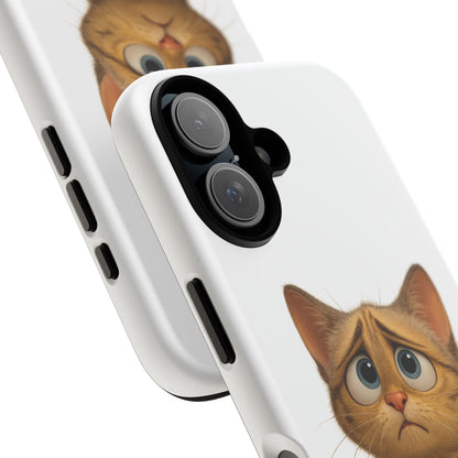 Cute Cat Phone Case, Funny Kitty Case, Animal Lover Gift, Cat Lover Accessory, Unique Cat Design Case, Pet Mom Gift - TRV
