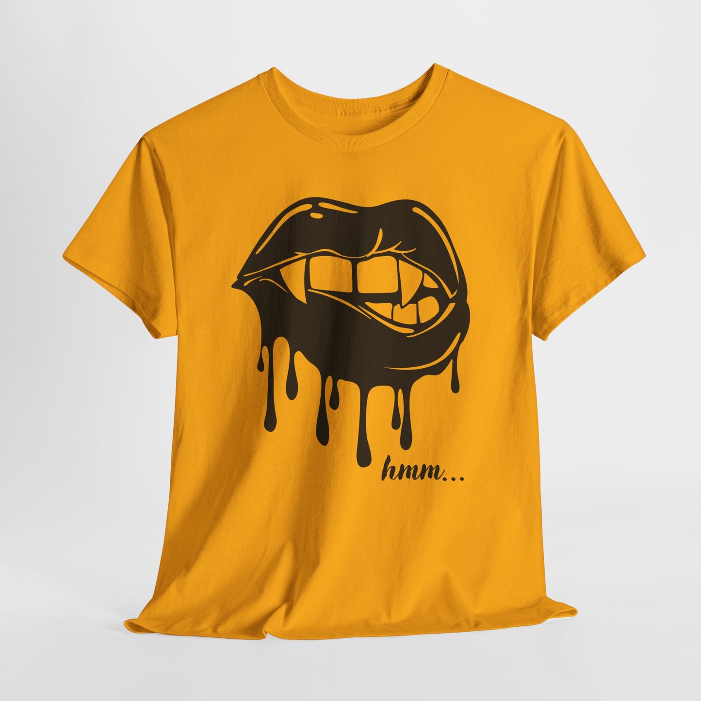 Edgy Graphic Tee - Dripping Lips Design - Unisex Heavy Cotton Tee