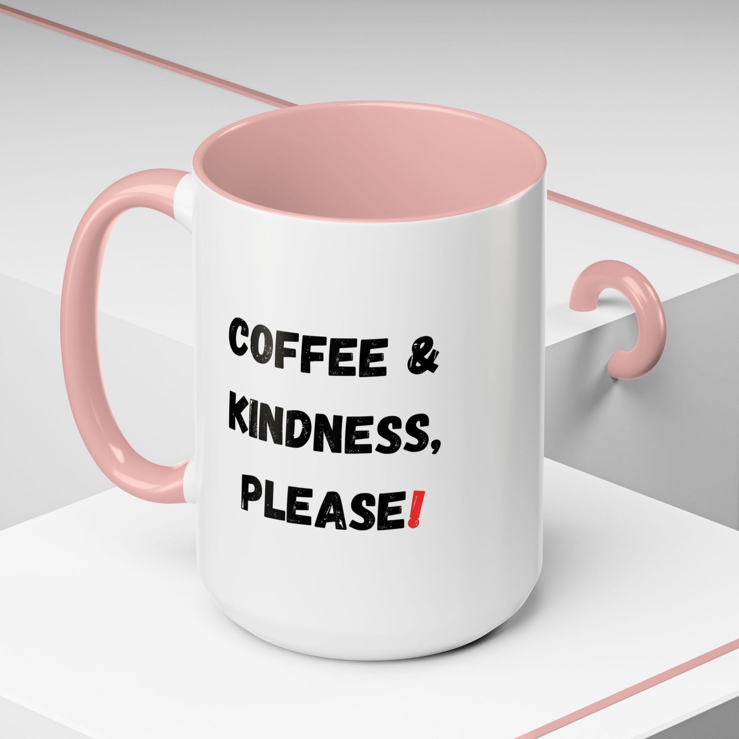 Coffee & Kindness Mug - Inspirational Coffee Cup, Gift for Friends, Office Decor, Encouragement, Morning Motivation