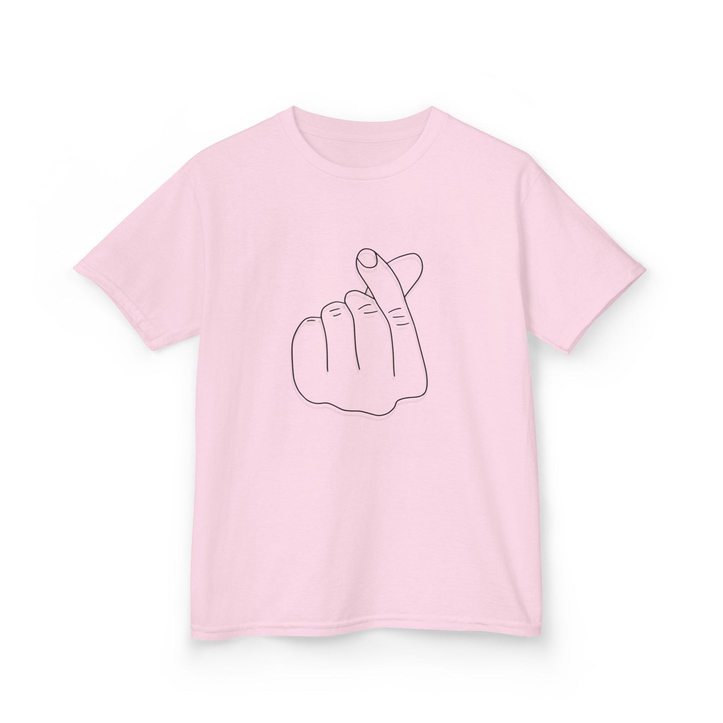 Cute Kids Heavy Cotton Tee - K-Pop Inspired Love Gesture