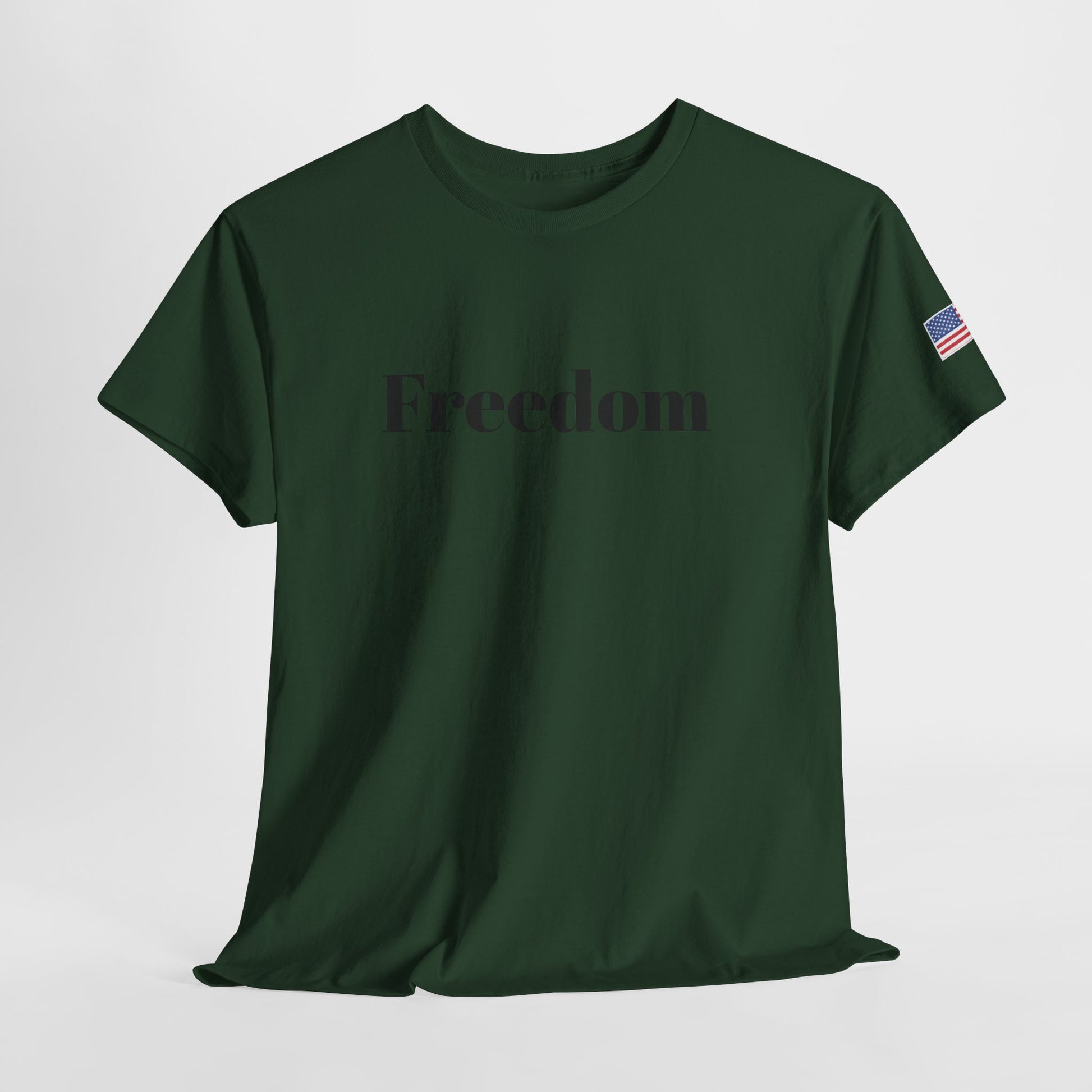 Freedom script tee | T-Shirt, American flag sleeve - TRV