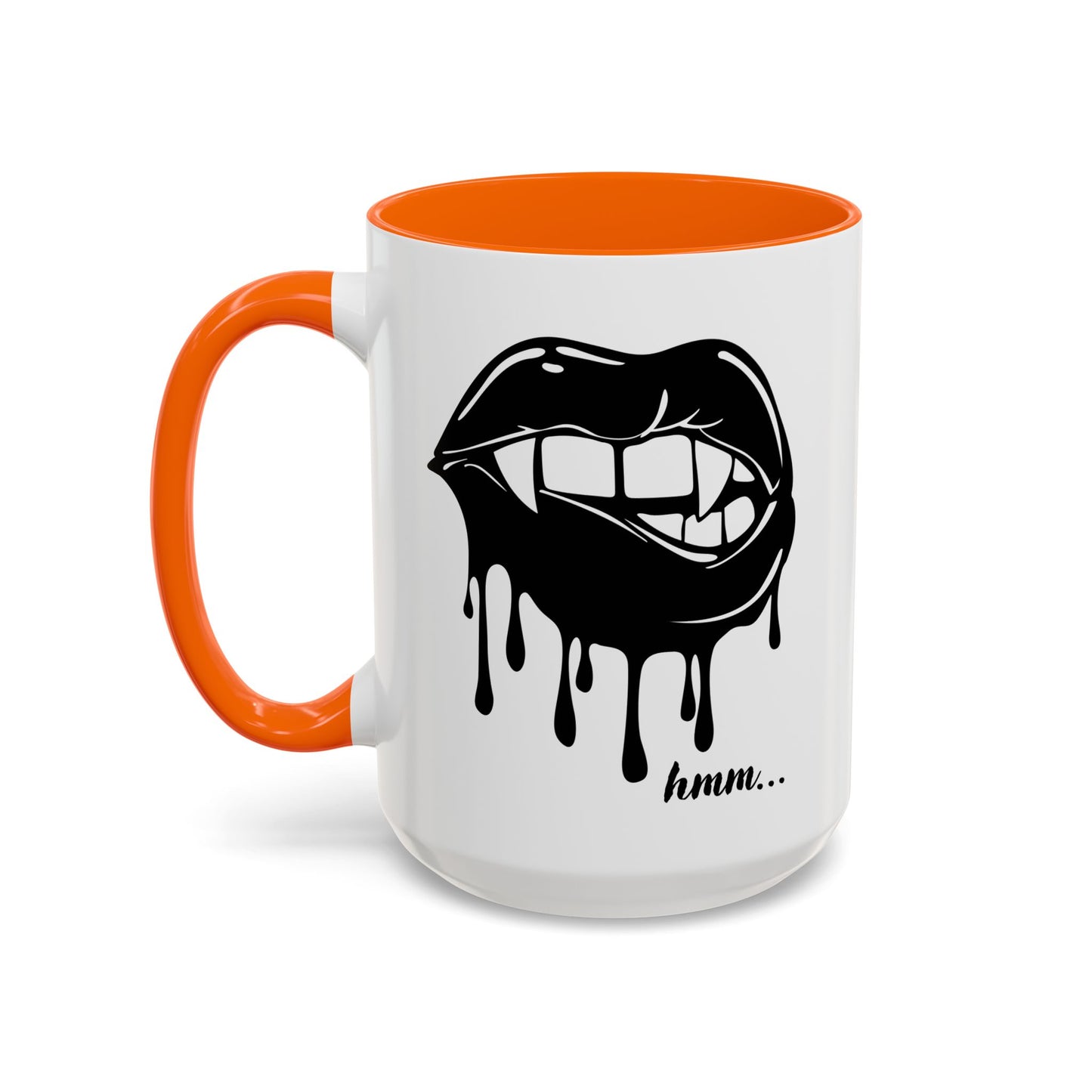 Dripping Lip Coffee Mug – "hmm..." Accent Ceramic Mug (11/15oz)