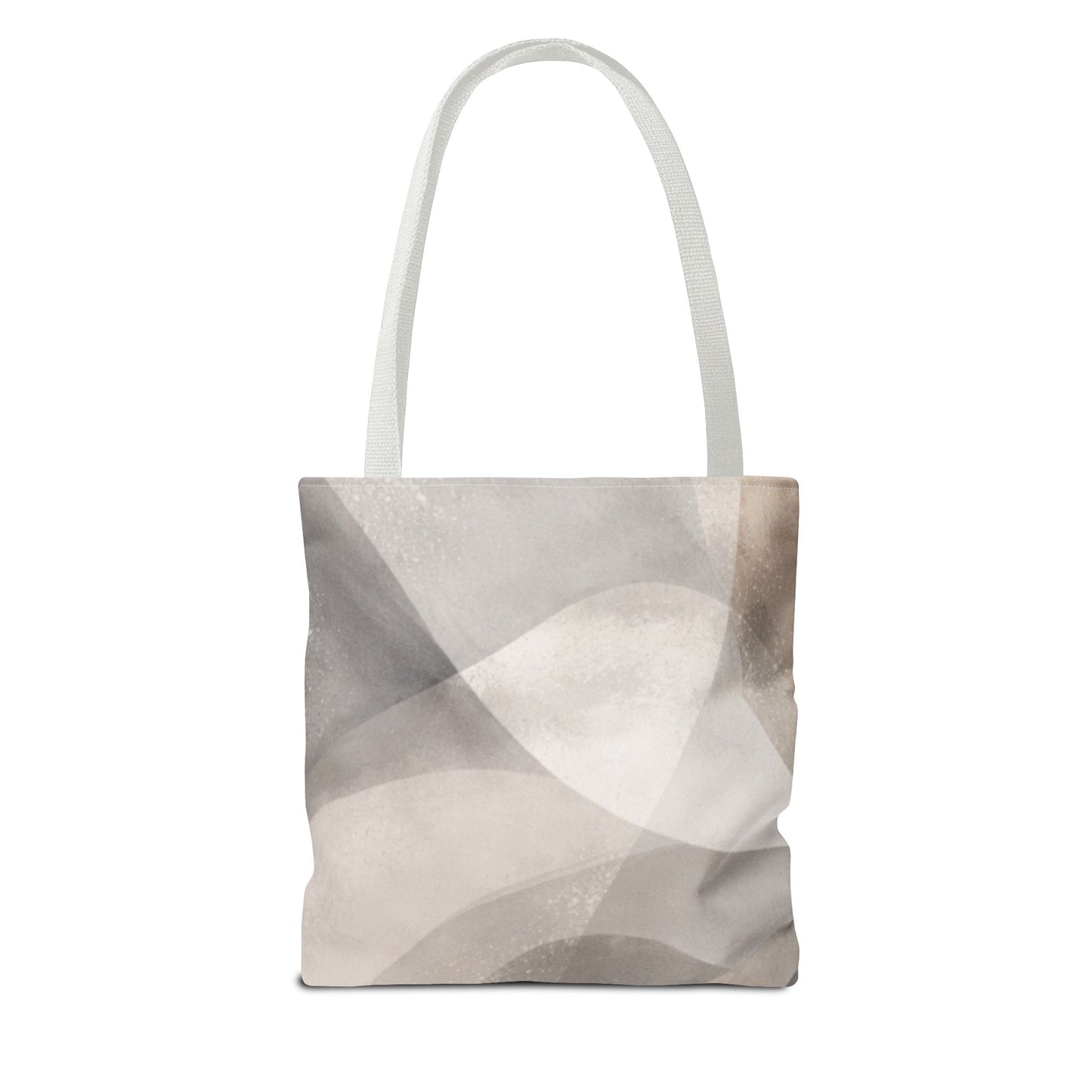 Neutral Abstract Watercolor Waves Tote Bag | All-Over Print