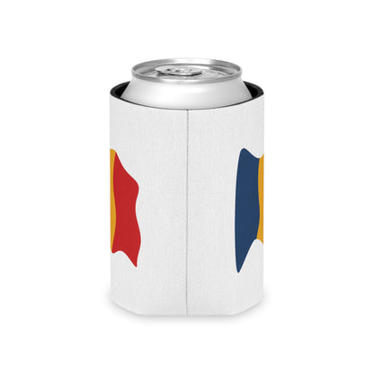 Romania Flag Can Cooler – Insulated Beer Koozie (Waving Tricolor)