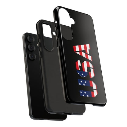 Patriotic American flag phone case by Printify, durable tough case for USA flag-themed protection on smartphone.