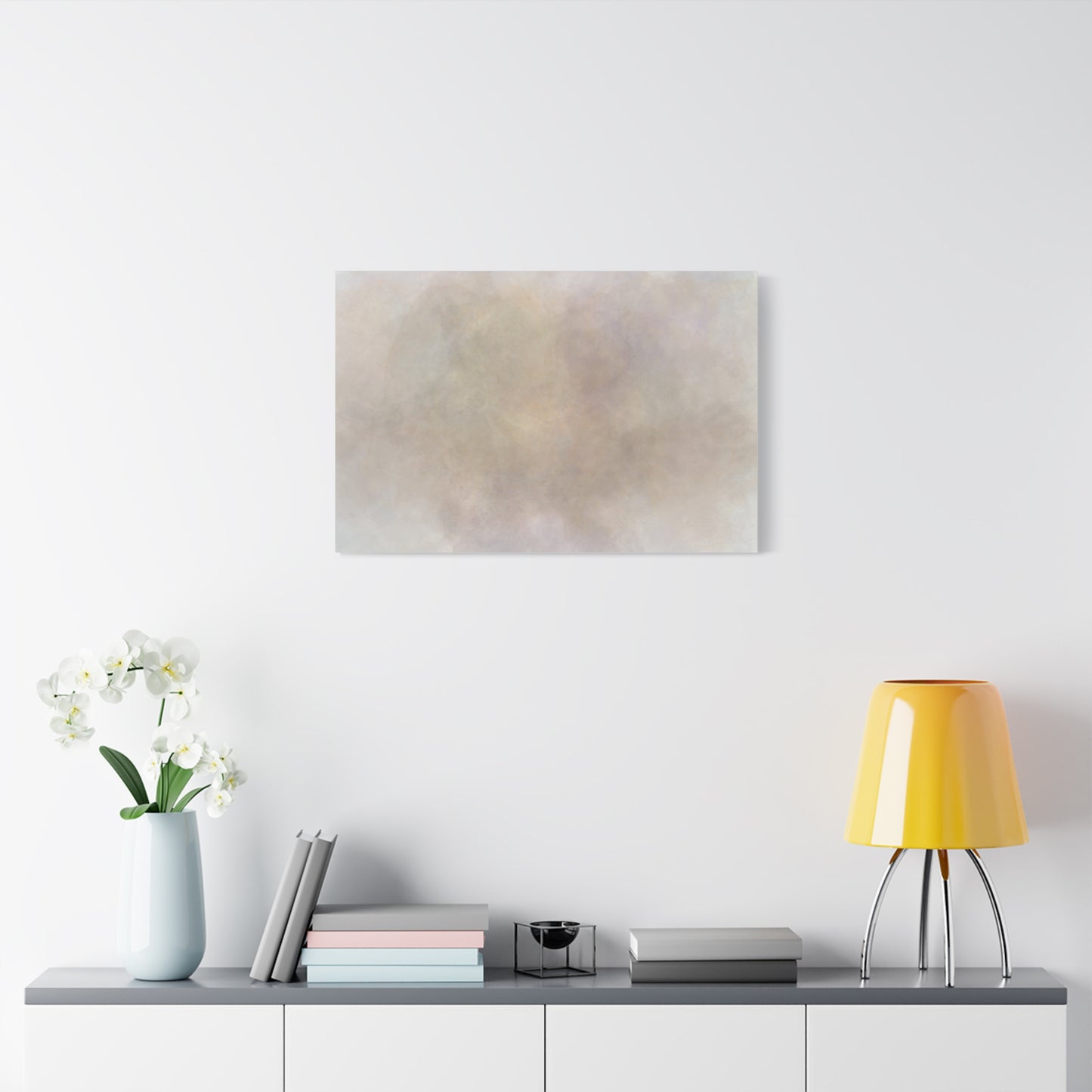 Soft Neutral Abstract Fog Canvas