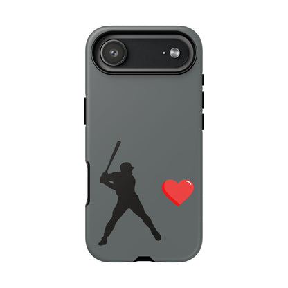 Printify Baseball Love phone case featuring sports-themed design, perfect for sports enthusiasts and Father's Day gift.