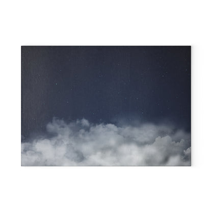 Cloudscape Glass Cutting Board – Moody Sky Kitchen Prep Board