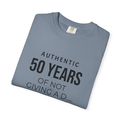 Custom garment-dyed T-shirt by Printify, featuring a soft, vibrant fabric and a relaxed fit, perfect for personalized style.