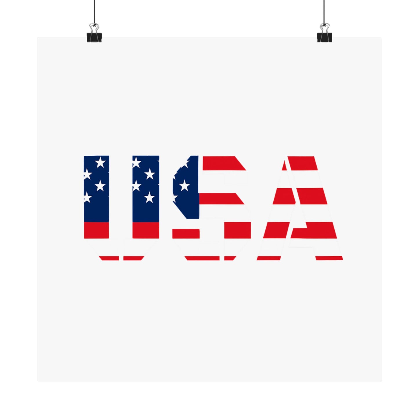 USA Patriotic Wall Art Poster, Red White Blue Home Decor, Fourth of July Decoration, American Flag Art, Independence Day Gift