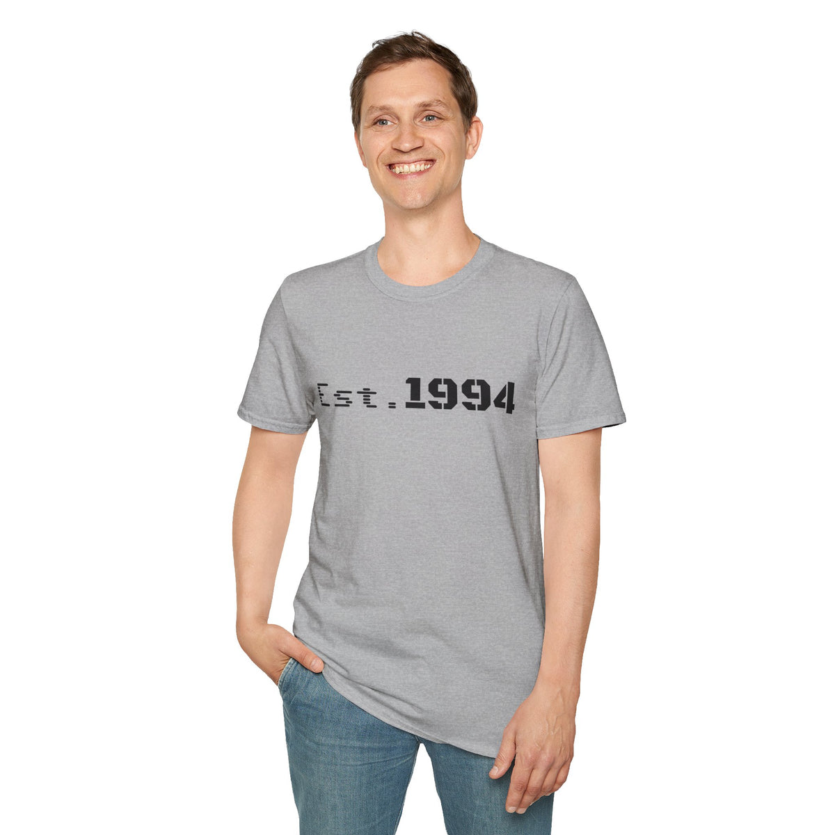 Vintage 1994 Est. graphic T-shirt by Printify featuring a classic design and retro style on soft fabric.