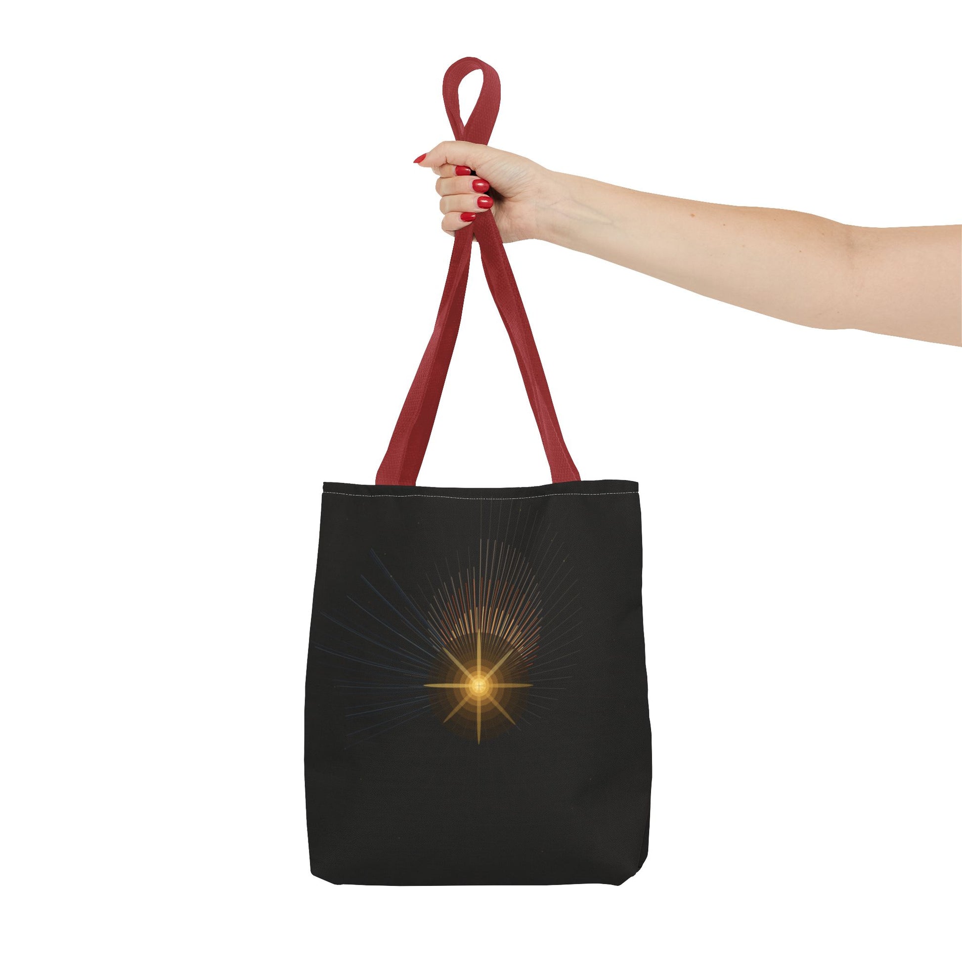 Radiant Starburst Tote Bag | Golden Light Celestial Design - TRV