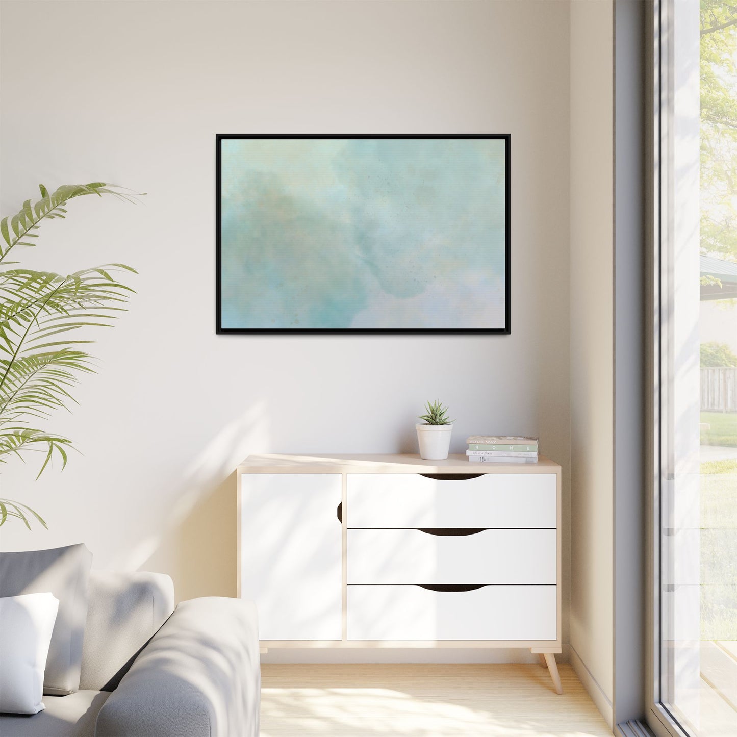 Soft Abstract Pastel Watercolor Matte Canvas