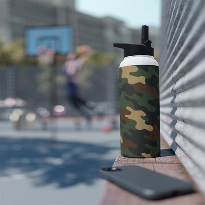 Camo Stainless Steel Water Bottle — Insulated Outdoor Bottle