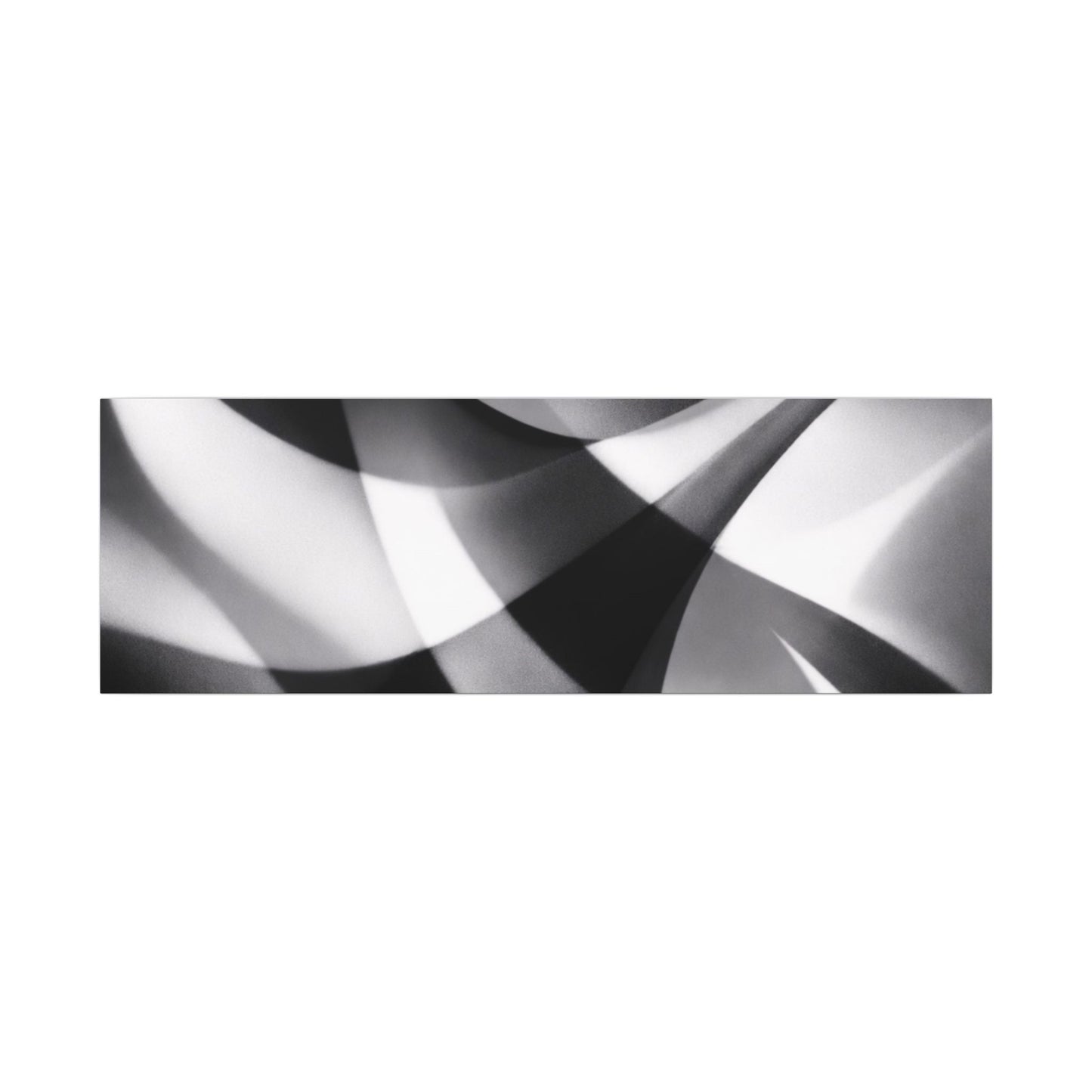 Abstract Black and White Swirl Matte Canvas