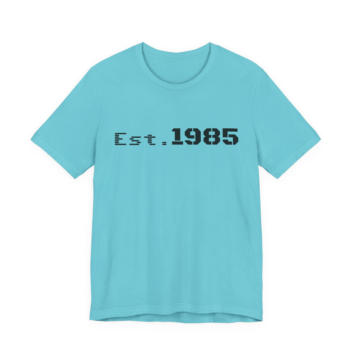 Vintage Est. 1985 graphic T-shirt by Printify featuring a retro design and classic styling.
