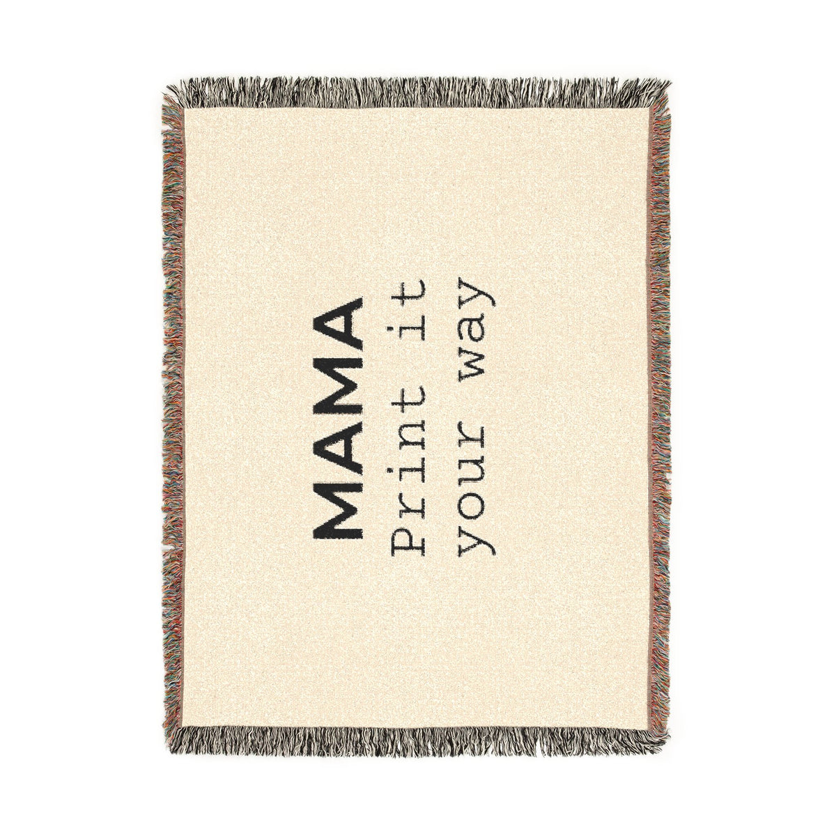 Custom woven blanket from Printify featuring a personalized design, soft throw blanket perfect for cozy home decor.