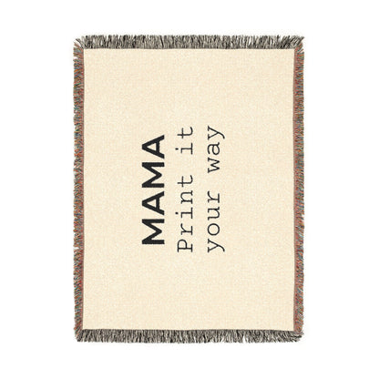 Custom woven blanket from Printify featuring a personalized design, soft throw blanket perfect for cozy home decor.
