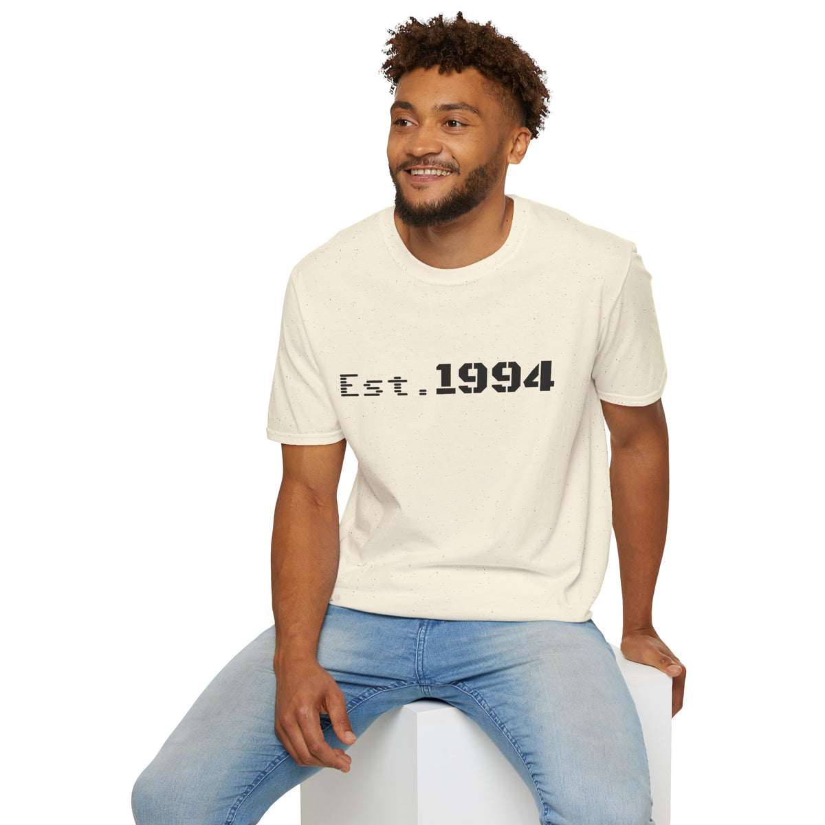 Vintage 1994 Est. graphic T-shirt by Printify featuring bold 1994 design and classic crew neck style.