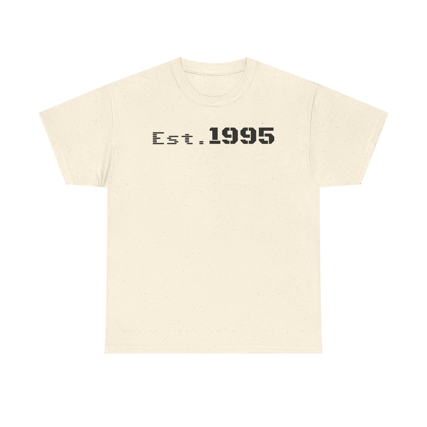 Unisex Heavy Cotton Tee - Est. 1995, Vintage Birthday Gift, Customizable Tee, Retro Unisex Shirt, Casual Everyday Wear