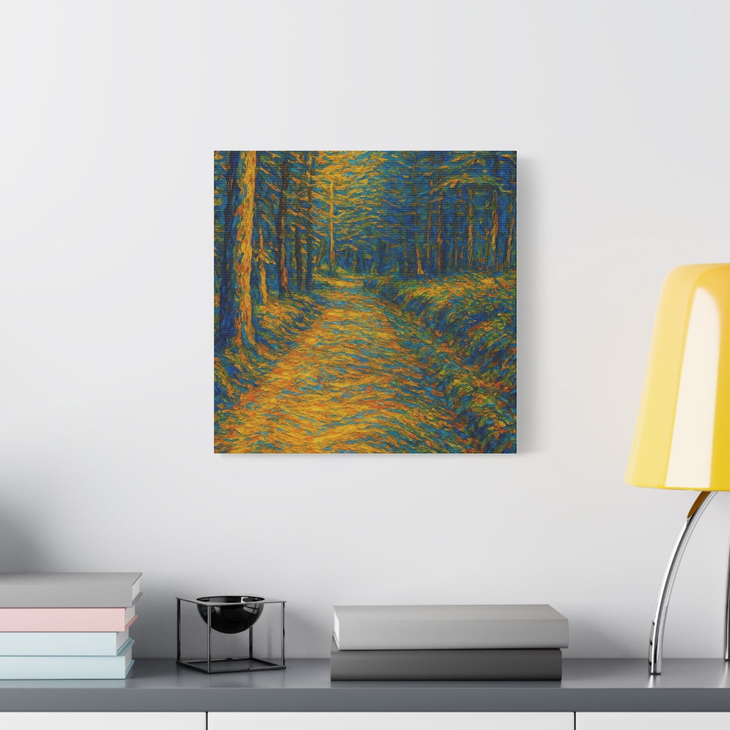 Van Gogh Style Forest Canvas Art | Nature Wall Decor, Home Office Accent, Gift for Nature Lovers, Gallery Wrapped, Living Room Wall Art - TRV