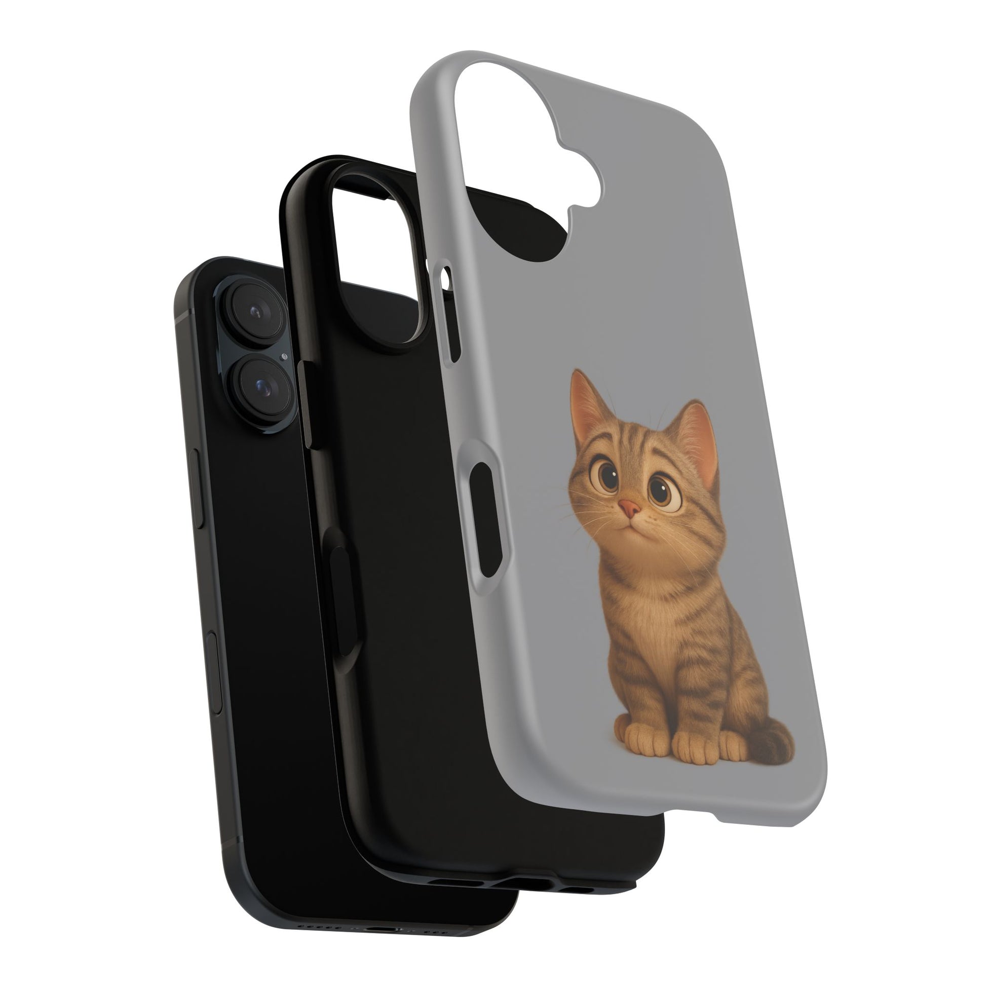 Cute Cat Phone Case, Kawaii Pet Accessory, Gift for Cat Lovers, Animal Phone Cover for Kids, Unique Kitty Design, Birthdays, Holidays - TRV