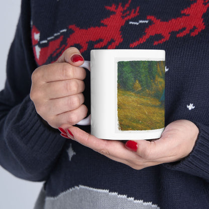 Rustic Cabin Ceramic Mug - Cozy Coffee Cup, Handmade Gift for Nature Lovers, Perfect for Home or Office, Great for Christmas, [...] - TRV