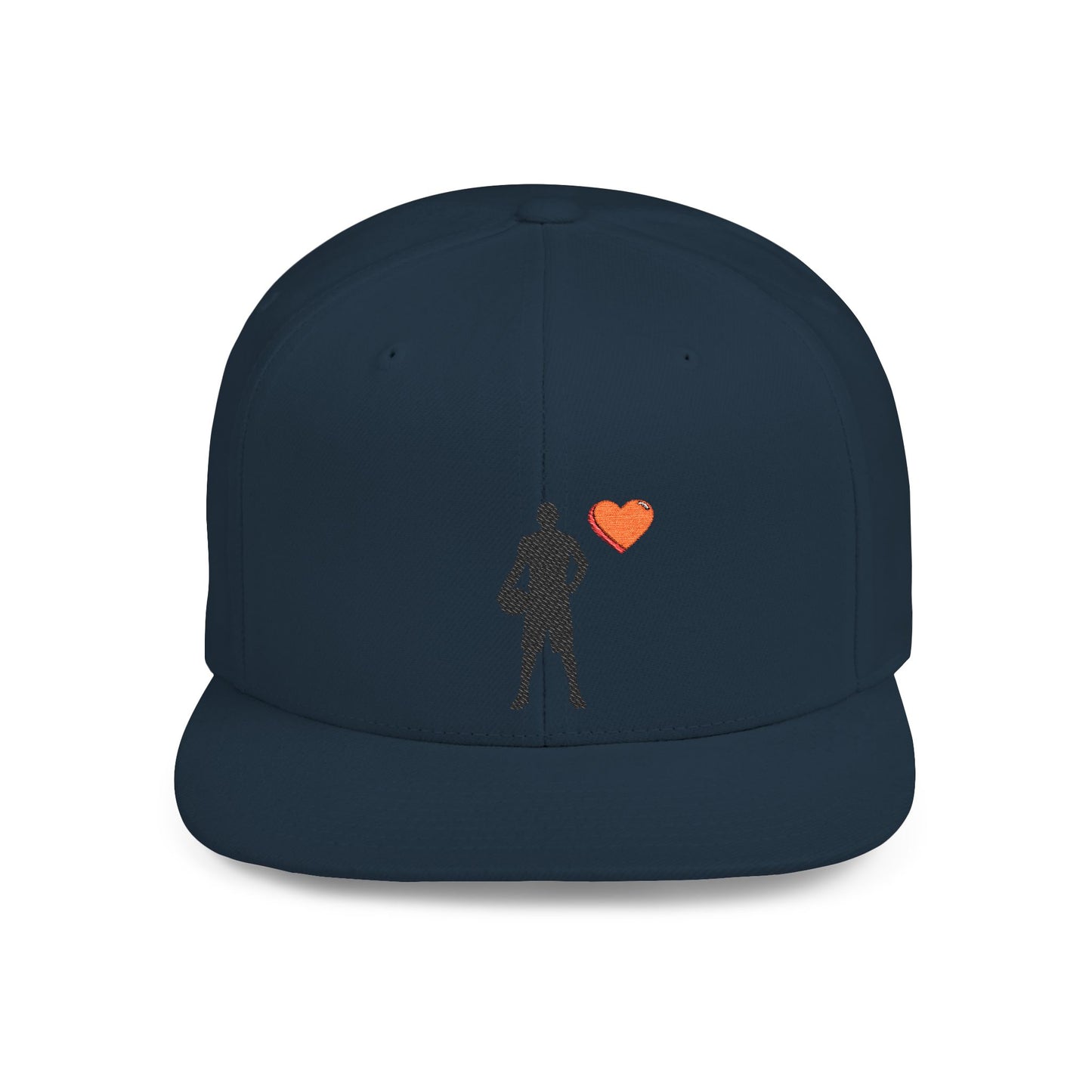 Sporty Love Flat Bill Snapback Hat – Adjustable Cap for Athletes, Casual Wear, Gifts for Sports Fans, Basketball Enthusiasts, Unique - TRV