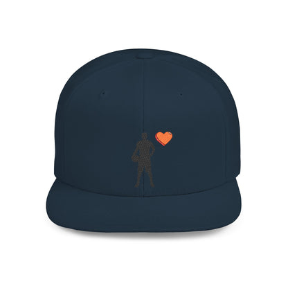 Sporty Love Flat Bill Snapback Hat – Adjustable Cap for Athletes, Casual Wear, Gifts for Sports Fans, Basketball Enthusiasts, Unique - TRV