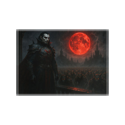 Vampire Lord Photo Block — Gothic Red Moon Desktop Art