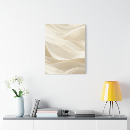 Neutral Abstract Wave Art Matte Canvas
