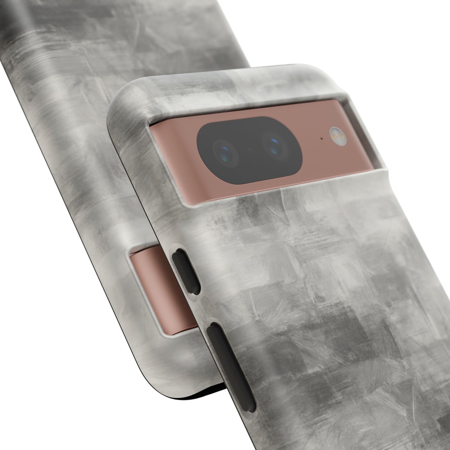 Abstract gray grid phone case for iPhone, tough protective cover with modern geometric design by Printify.