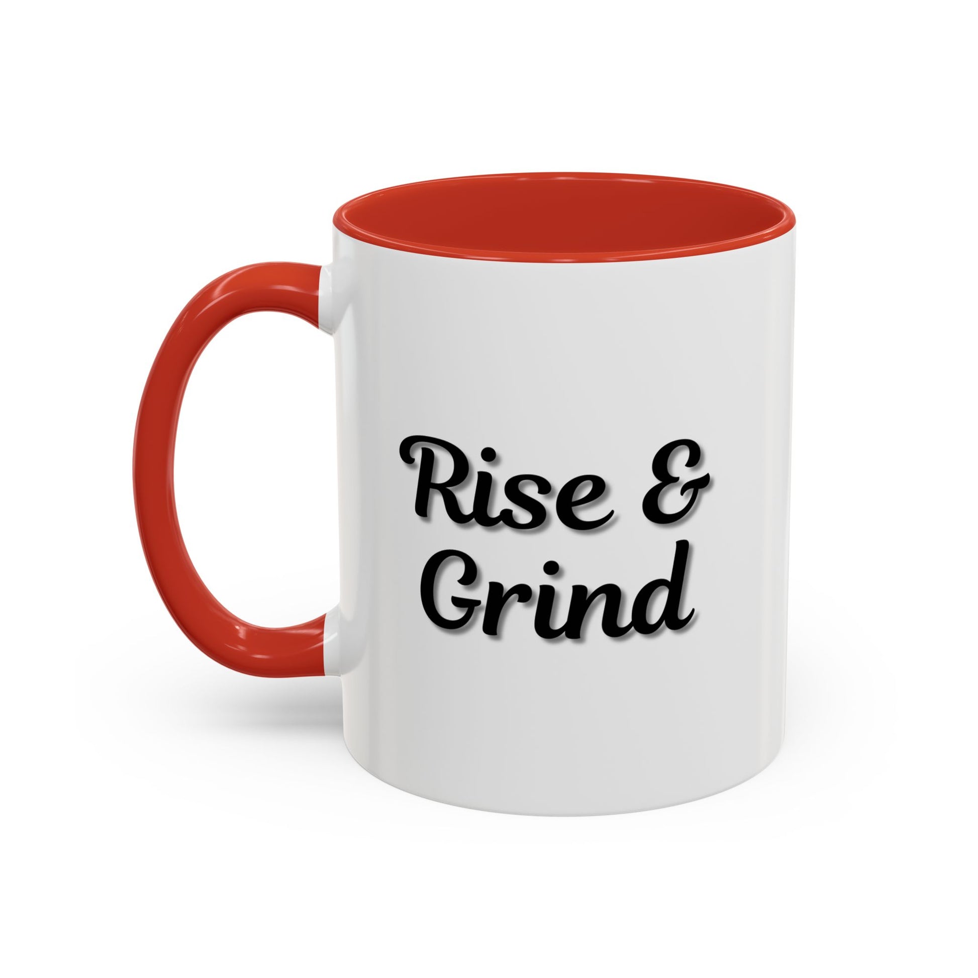 Rise & Grind Coffee Mug – Motivational Black Accent Mug for Daily Inspiration - TRV