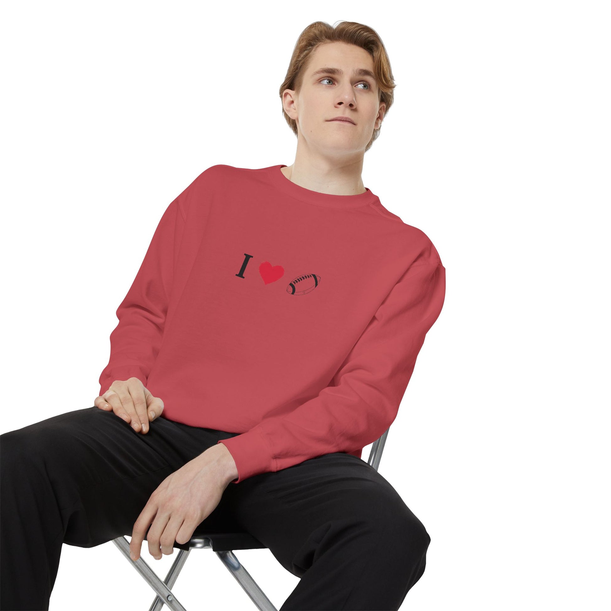 Unisex Sweatshirt, I love Football, Cozy, Perfect for Everyday Wear, Gift Idea for Friends, Couples, and Special Occasions - TRV