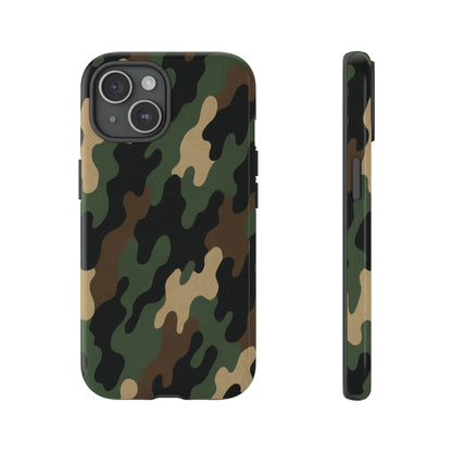 Camouflage tough phone case by Printify, rugged camo protective cover for smartphones with a durable design.