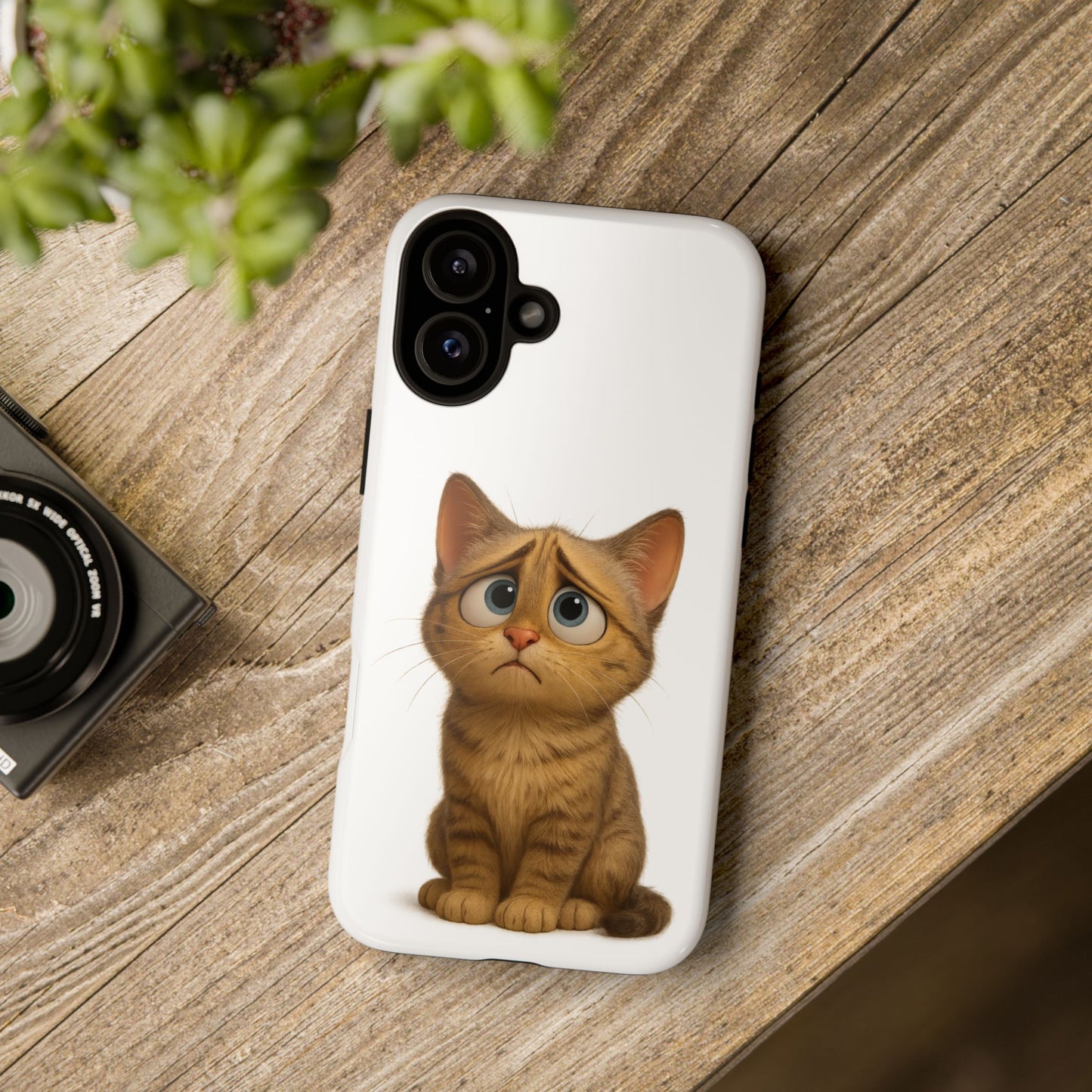 Cute Cat Phone Case, Funny Kitty Case, Animal Lover Gift, Cat Lover Accessory, Unique Cat Design Case, Pet Mom Gift - TRV