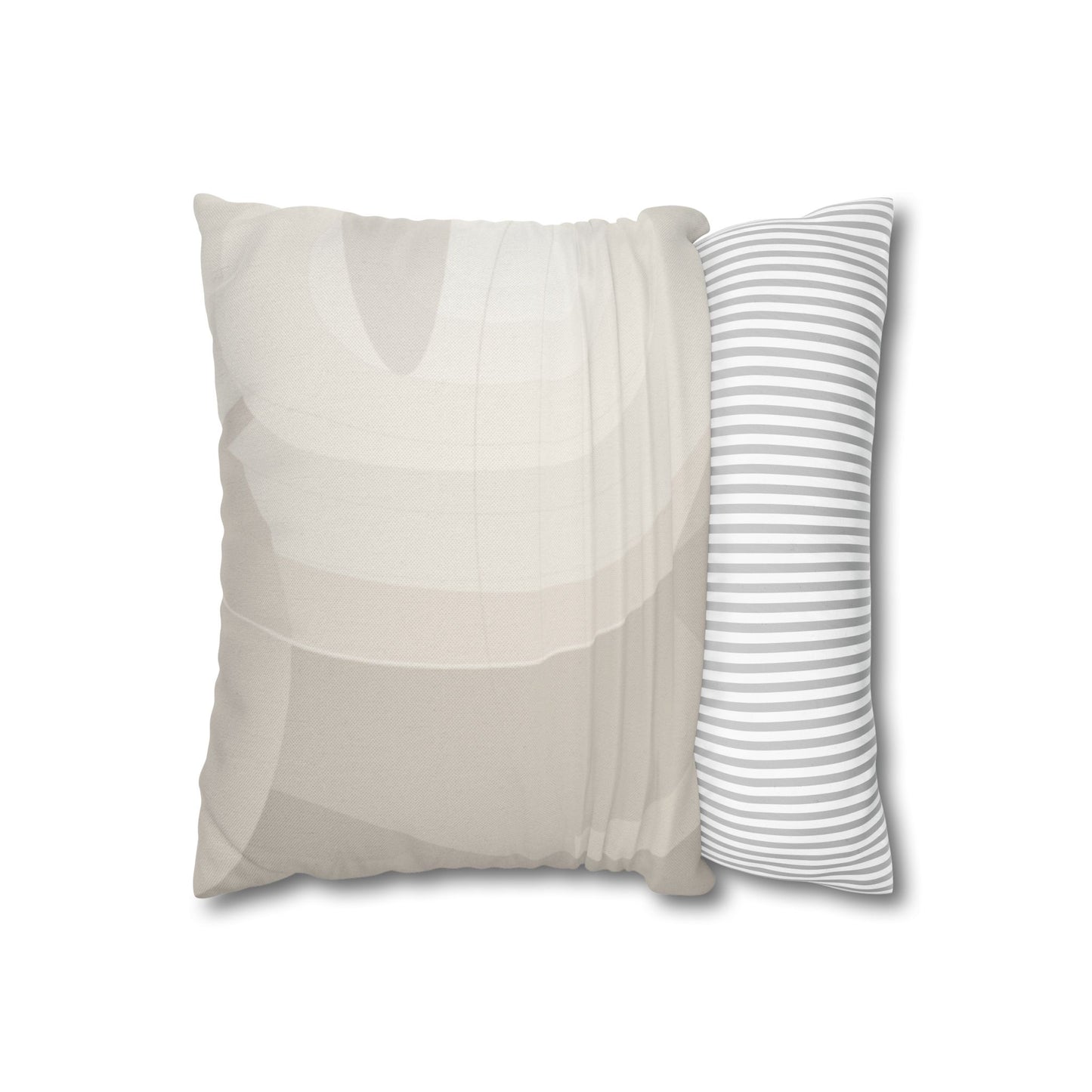 Neutral Abstract Swirl Pillowcase | Square Pillowcase, Spun Polyester