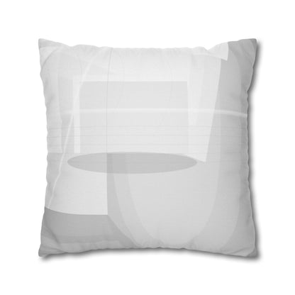 Abstract Geometric Grid Spun Polyester Pillowcase