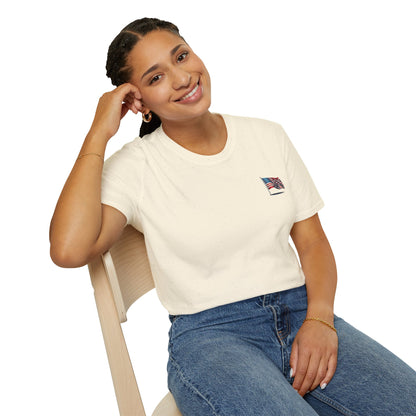 Patriotic Unisex Softstyle T-Shirt, American Flag Tee, USA Pride Shirt, Perfect for Independence Day, Casual Wear - TRV