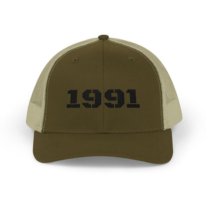 Vintage 1991 Snapback Trucker Cap, Retro Hat, Unisex Baseball Cap, Gift for Birth Year 1991, Casual Style Headwear - TRV