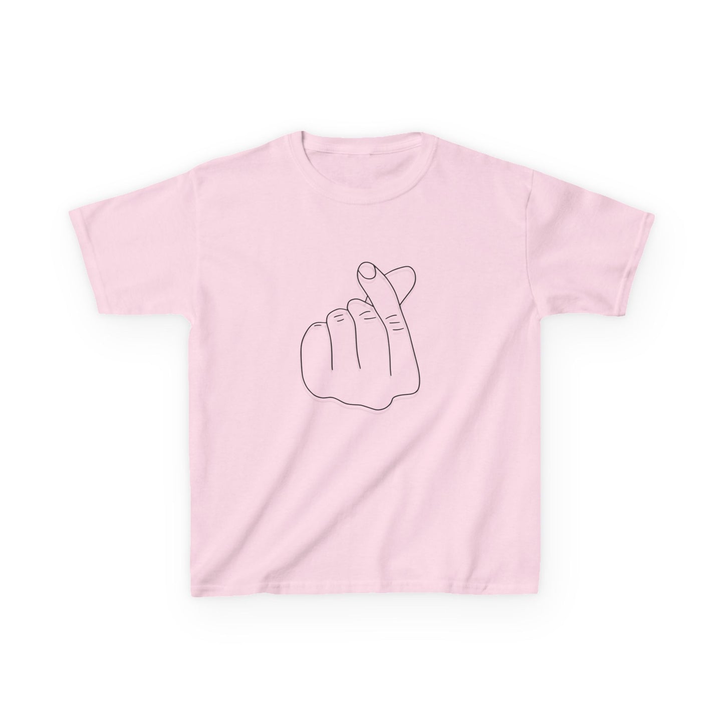 Cute Kids Heavy Cotton Tee - K-Pop Inspired Love Gesture