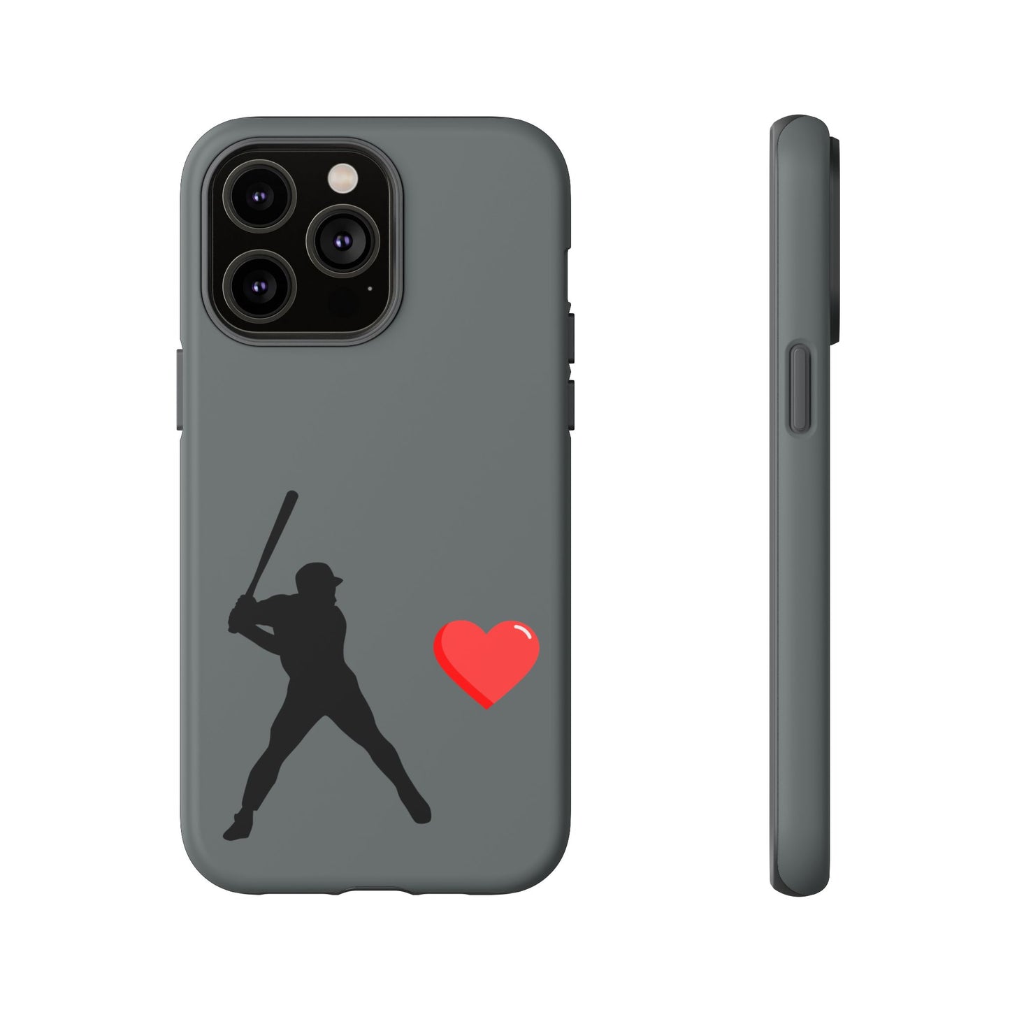 Printify Baseball Love phone case for sports fans, featuring a bold baseball design, durable tough case for iPhone or Android devices.