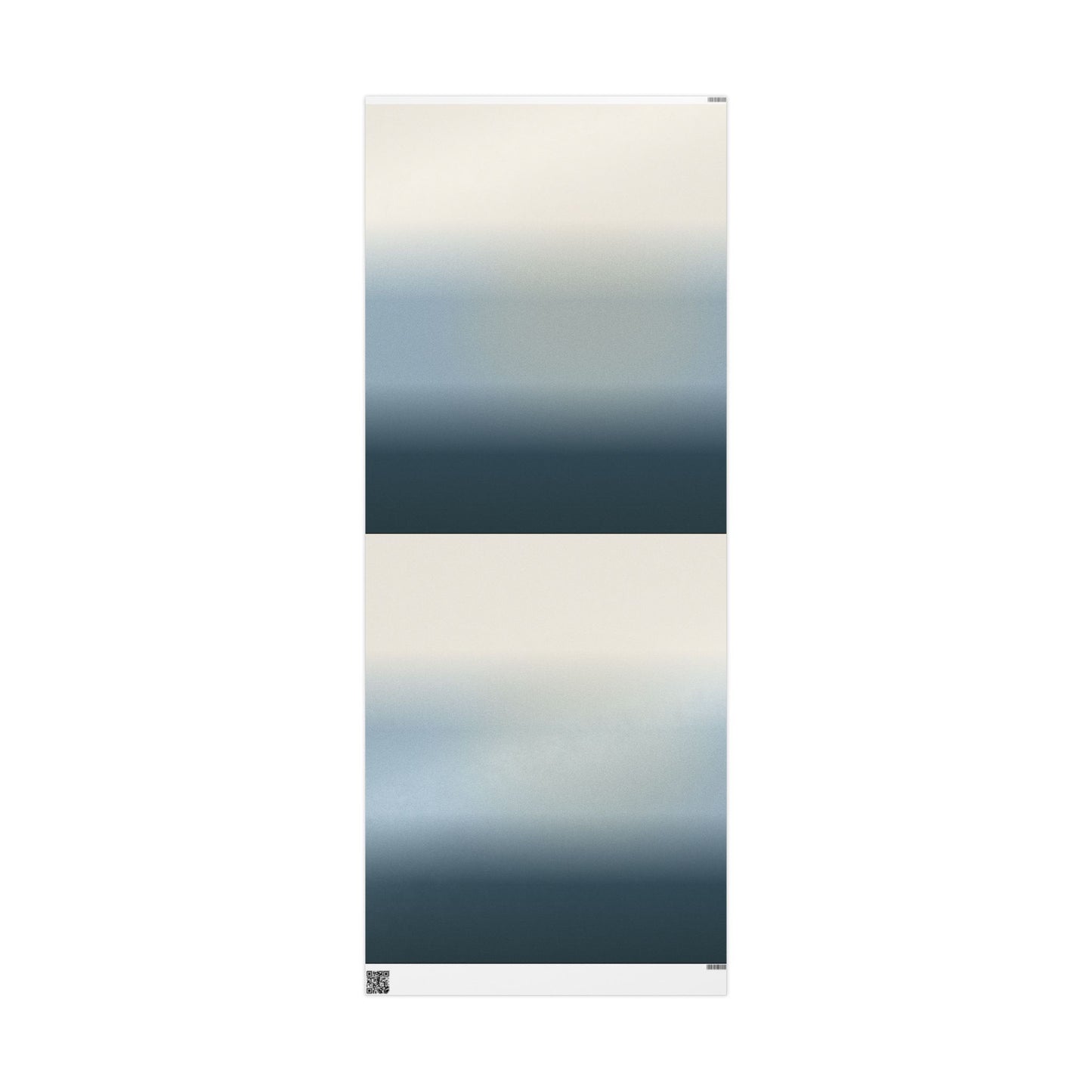 Gradient Ombre Wrapping Paper Roll — Coastal Blue to Cream Gift Wrap