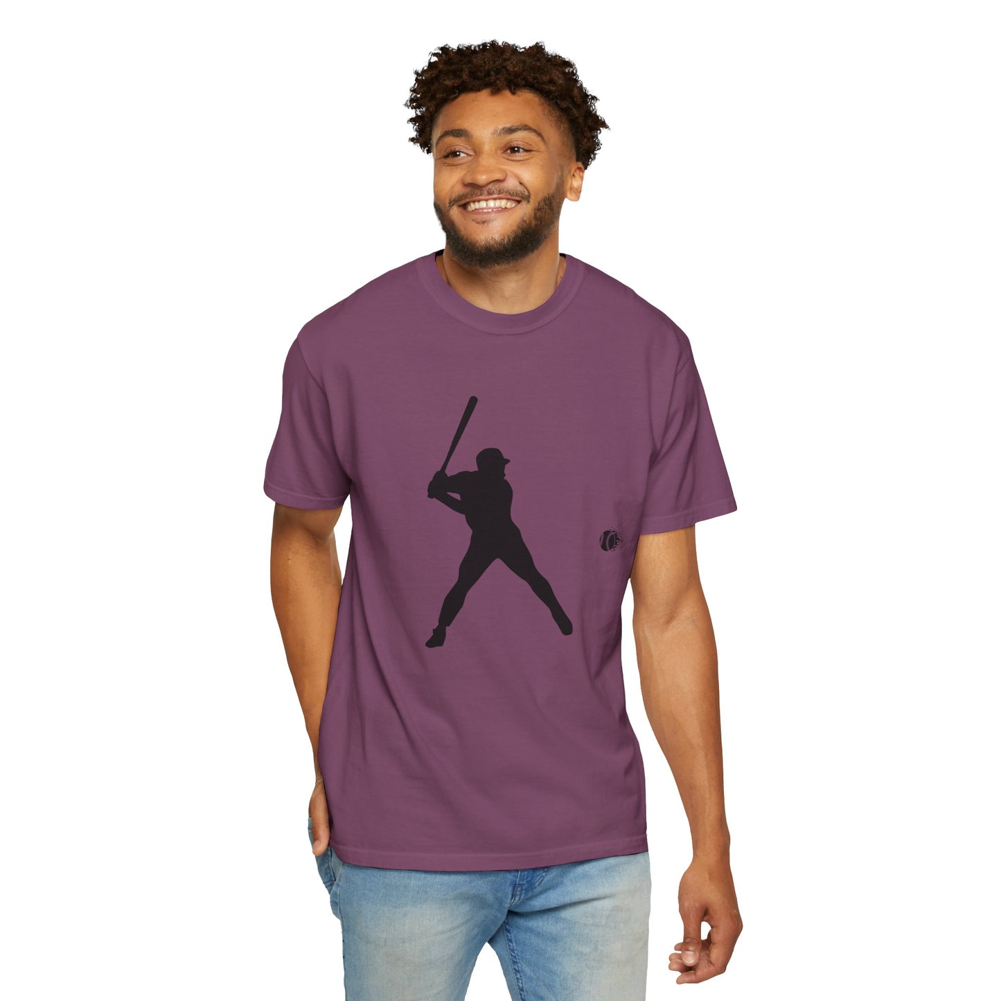 Unisex Baseball Silhouette Tee, Casual Wear, Sports Fan Apparel, Gift for Athletes, Summer Outing Outfit, Soft Cotton Shirt