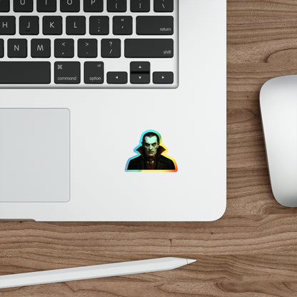 Holographic Dracula Stickers, Die-cut Stickers for Halloween, Skateboard Stickers, Vinyl Stickers, Cool Decorative Stickers