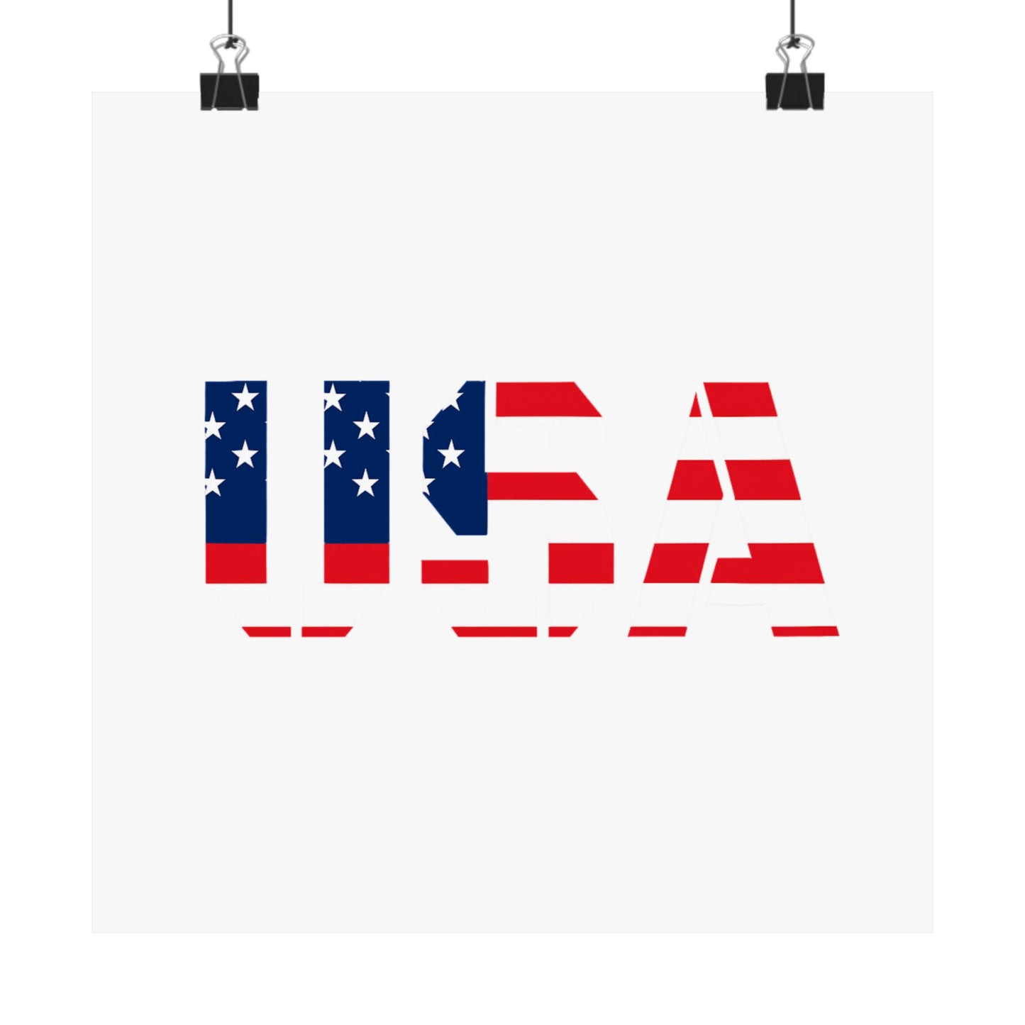 USA Patriotic Wall Art Poster, Red White Blue Home Decor, Fourth of July Decoration, American Flag Art, Independence Day Gift